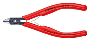 Бокорезы для электроники, 125 мм, обливные ручки KNIPEX KN-7502125, фото 1