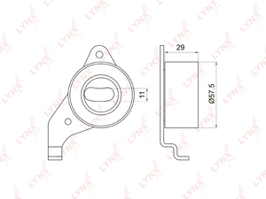 Ролик натяжной / ГРМ LYNXauto PB-1065. Для: TOYOTA Avensis(T22) 2.0 97-00 / Camry(V10/V20) 2.0-2.2 86-01 / Carina(T17/T19) 2.0 87-97 / Picnic 2.0 96-01 / Rav 4 I 2.0 94>, фото 1