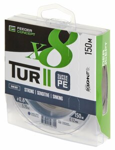 Шнур плетёный Feeder Concept Tur II х8 BRAID Dark Grey 150/012, фото 2