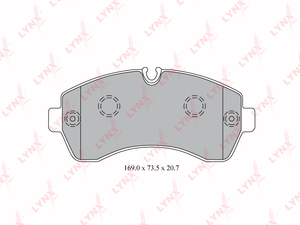 Колодки тормозные передние LYNXauto BD-5343. Для: MERCEDES-BENZ Sprinter 2.2D-3.5 06>, VW Crafter 2.0D-2.5D 06>, фото 1