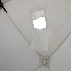 Палатка зимняя куб СЛЕДОПЫТ Premium 1,8х1,8 м, S по полу 3,2 кв.м, 3 слоя, цвет оливковый/белый, фото 7