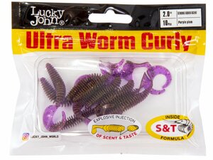 Твистеры съедоб. искусст. LJ Pro Series ULTRAWORM CURLY 2,0in (05.00)/S13 10шт., фото 4