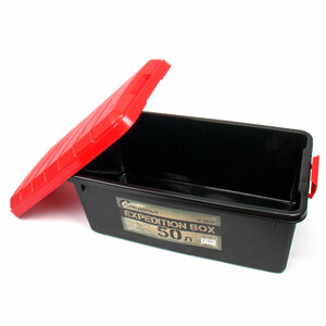 Ящик многофункц. особопрочный СЛЕДОПЫТ Expedition Box, 50 л, 700х360х320 мм, цв. черный/красный, фото 3