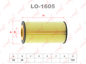 Фильтр масляный LYNXauto LO-1605. Для: AUDI A3 03> / A4 04> / A6 05> / TT 06> 2.0-T, SKODA Octavia 2.0 04>, VW Golf V 2.0-T 04> / Jetta 2.0-T 05> / Passat 2.0-T 05> / Touran 2.0 03>, фото 1