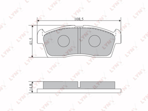 Колодки тормозные передние LYNXauto BD-5107 для MITSUBISHI i 06>,SUZUKI Cervo 06>/Every 04>/Mr Wagon 11>/Palette 08>/Spacia 13>, фото 2