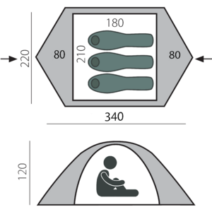 Палатка BTrace Vang 3 (Зеленый/Бежевый), фото 9