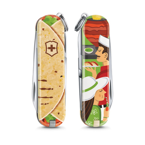 Нож-брелок Victorinox Classic LE 2019, 58 мм, 7 функций, "Mexican Tacos", фото 1