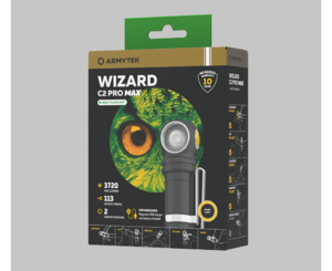 Мультифонарь налобный Armytek Wizard C2 Pro Max, теплый свет, чехол, аккумулятор (F06701W), фото 7