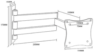 Кронштейн для LED/LCD телевизоров ARM Media LCD-7101 SILVER, фото 3