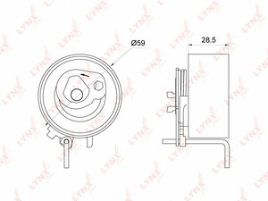 Ролик натяжной / ГРМ LYNXauto PB-1167. Для: RENAULT Logan I-II 1.2 06> / Sandero I-II 1.2 08> / Clio II-III 1.2 01> / Kangoo I 1.2 01>, фото 1