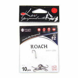 Крючок KOI "ROACH", размер 12 (INT), цвет BN (10 шт.), фото 5