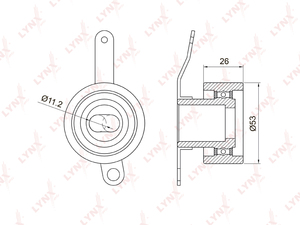 Ролик натяжной / ГРМ LYNXauto PB-1018. Для: HONDA Accord 1.6 98-02 / Civic 1.4-1.6 91-01 / HR-V 1.6 99>, фото 1