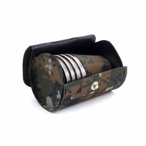 Рюмка-стопка "СЛЕДОПЫТ" 60 мл в оплетке и тубе из oxford camo pixel, 4 шт, фото 5