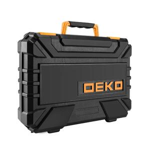 Дрель ударная сетевая DEKO DKID600W в пластиковом кейсе + набор инструментов 92 предмета 063-4157, фото 3