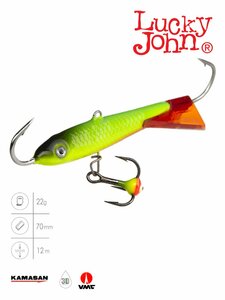 Балансир Lucky John CLASSIC 7 + тр. 70мм/26RT блистер, фото 2