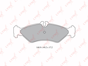 Колодки тормозные задние LYNXauto BD-5338. Для: MERCEDES-BENZ Sprinter 2.2D-2.9D 95-06, VW LT 2.3-2.8D 96-06, фото 1