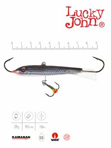 Балансир Lucky John CLASSIC 9 + тр. 90мм/13H блистер, фото 3