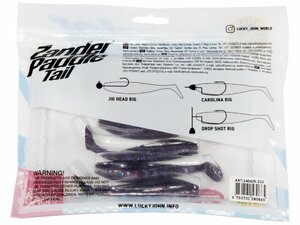 Виброхвосты LJ 3D Series Zander Paddle Tail 4.0in (10.00)/Z10 5шт., фото 5