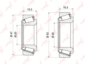 Подшипник ступицы задний LYNXauto WB-1243. Для: Chevrolet, Шевроле, Matiz(Матиз) 0.8-1.0 05> / Spark(Спарк) 0.8-1.0 05>, Daewoo, Дэу, Matiz(Матиз) 0.8-1.0 98>., фото 2