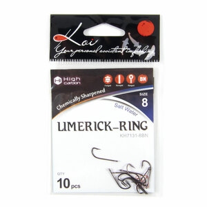 Крючок KOI "LIMERICK-RING", размер 8 (INT), цвет BN (10 шт.), фото 5