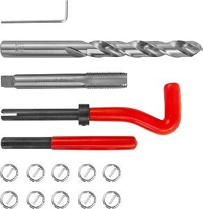 Thorvik TRIS12125 Набор для восстановления резьбы M12x1.25, 15 предметов, фото 1