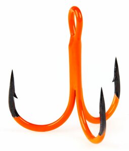 Крючки-тройники Lucky John  Orange UV LJH201 разм.K03 4 шт., фото 2
