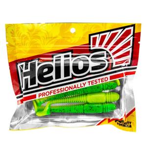 Виброхвост Minoga 3,75"/9.5 см Green Lime 5шт. (HS-17-010) Helios, фото 2