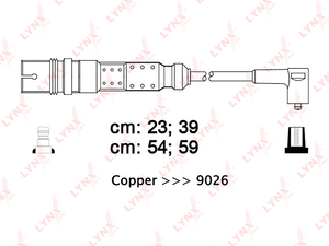 Провода высоковольтные LYNXauto SPC8013. Для: AUDI A3 1.6 96> / A4 1.6 94>, SKODA Octavia 1.6-2.0 97>, VW Bora 1.6-2.0 98> / Golf III 1.6 94-99/Golf IV 1.6-2.0 98> / Passat 1.6 98>, фото 1