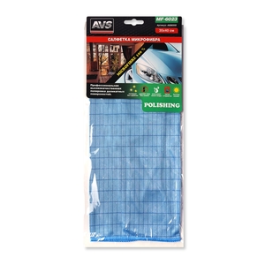 Салфетка для автомобиля AVS MF-6023 из микрофибры, 35 × 40 см, голубая, фото 10