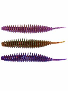 Слаги съедобные искусственные LJ Pro Series ULTRA WORM 1,0in (02.54)/MIX1 60шт., фото 3