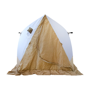 Палатка зимняя СЛЕДОПЫТ 2-скатная, Oxford 210D PU 1000, цвет оливковый/белый, фото 2