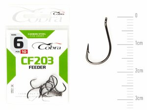 Крючки Cobra FEEDER SPECIALIST сер. CF203 разм. 006 10шт., фото 2