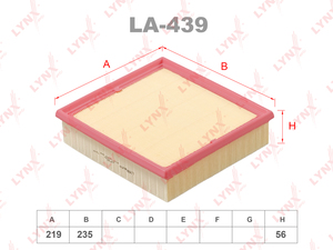 Фильтр воздушный LYNXauto LA-439. Для MERCEDES-BENZ МЕРСЕДЕС-БЕНС A160D-220D(W176) 12>/B160D-220D(W246) 11>/CLA180D-220D(C117) 13>/GLA180D-220D(X156) 13>, фото 1