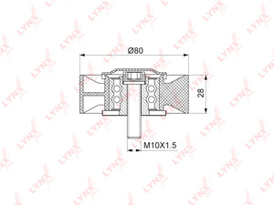 Ролик направляющий / приводной LYNXauto PB-7165. Для: BMW БМВ 1(E81-88) 1.6-2.3D 03> / 3(E90) 1.6-3.0T 06> / 5(E60/61) 2.0 07> / 5(F10 / 11) 2.5D-3.0D 09> / 7(F01) 3.0D 08>, фото 1