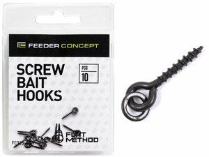 Крепления для бойлов/приманок Feeder Concept Flat Method SCREW BAIT HOOKS 10шт., фото 2