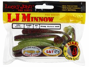 Виброхвосты съедобные LJ Pro Series MINNOW 3.3in (08.40)/T44 7шт., фото 5
