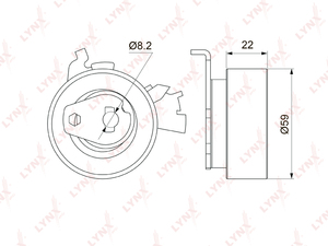 Ролик натяжной / ГРМ LYNXauto PB-1142. Для: OPEL Astra F 1.6-2.0 91-98 / Omega A/B 2.0 >00 / Vactra A/B 1.6-2.0 88-02 / Kadett E 1.8-2.0 >91, фото 1