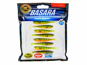 Виброхвосты LJ Pro Series 3D BASARA SOFT SWIM 06,35/PG12 8шт., фото 3