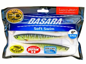Виброхвосты LJ Pro Series 3D BASARA SOFT SWIM 15,24/PG11 3шт., фото 3
