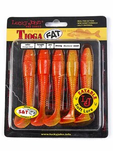 Виброхвосты съедобные LJ Pro Series TIOGA FAT 3.9in (10.00)/T26 5шт., фото 5