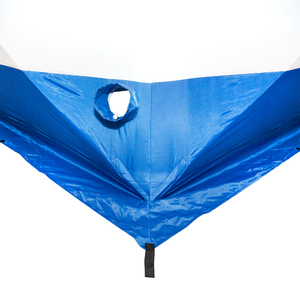 Палатка зимняя куб СЛЕДОПЫТ, 2,15х2,15 м, S по полу 4,6 кв.м, 3 слоя, цвет синий/белый, фото 8