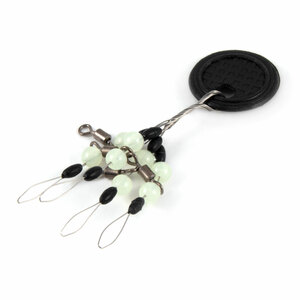 Стопор с вертлюгом Namazu ROLLING SWIVEL PEARL BEADS AND OLIVE RUBBER STOPPER , р. S (уп.4 шт), фото 4