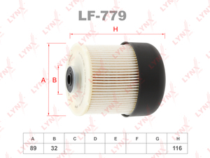 Фильтр топливный LYNXauto LF-779. Для: MERCEDES Мерседес-BENZ Citan 1.5D 12>, NISSAN НИССАН Micra(Микра)(k14) 1.5D 16> / Note(Нот)(E120) 1.5D 08>, RENAULT Рено Captur 1.5D 13> / Clio(Клио) IV 1.5D 12> / Kangoo(Кенго) 1.5D 08> / Laguna(Лагуна) III 1.5D-2.0, фото 1