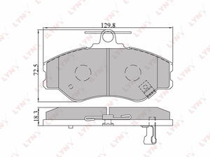 Колодки тормозные передние LYNXauto BD-3604. Для: HYUNDAI Porter >04/H100 93-00/H1 97>, фото 1