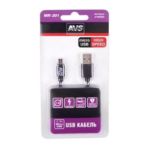 Кабель USB/micro-USB AVS MR-301, 1 м, фото 2
