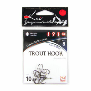 Крючок KOI "TROUT HOOK", размер 8 (INT), цвет BN (10 шт.), фото 5