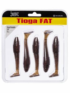 Виброхвосты съедобные LJ Pro Series TIOGA FAT 3.9in (10.00)/PA03 5шт., фото 4