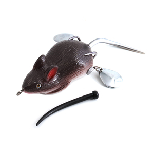 Мышь-незацепляйка Namazu MOUSE с лепестками, 76 мм, 26 г, цвет 18, крючок-двойник YR Hooks (BN) #2/0, фото 4