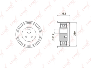 Ролик натяжной / ГРМ LYNXauto PB-1036. Для: Mitsubishi, Митсубиси, Outlander(Аутлэндер)/Airtrek I 2.0-2.4 03-06 / Carisma(Каризма) 2.0 99-06 / Eclipse(Эклипс) II 2.0 95-99/ Galant(Галант) V-VI 2.0-2.4, фото 2