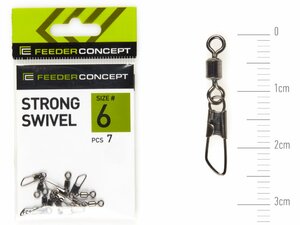 Вертлюги c застеж. Feeder Concept STRONG SWIVEL 006 7шт., фото 2